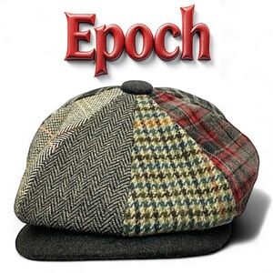 Epoch Multi Patchwork Newsboy Cap NSB1591 – Size Large, Pre-Owned Vintage Style